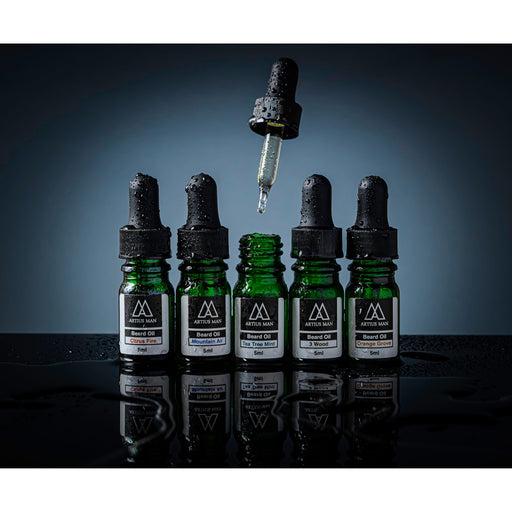 Artius Man Beard Oil Sample Pack – Build Your Own 5-Scent Beard Oil Kit Beard Oil Black