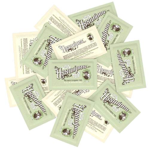 Fresh Body FB® Asswipes Singles - Individually Wrapped Flushable Wipes (select quantity) Adult Hygienic Wipes Light Gray 15 Pack,30 Pack,60 Pack,90 Pack