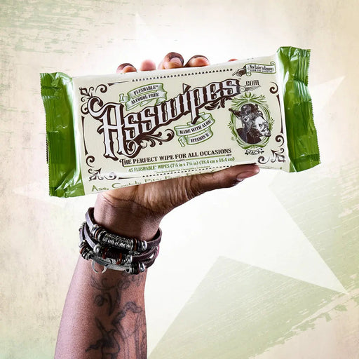 Fresh Body FB® Asswipes Singles - Individually Wrapped Flushable Wipes (select quantity) Adult Hygienic Wipes Antique White 15 Pack,30 Pack,60 Pack,90 Pack