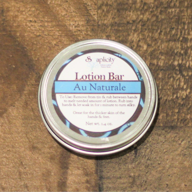 Soaplicity Au Naturale Lotion Bar - Unscented Lotion Bar Dim Gray Default Title