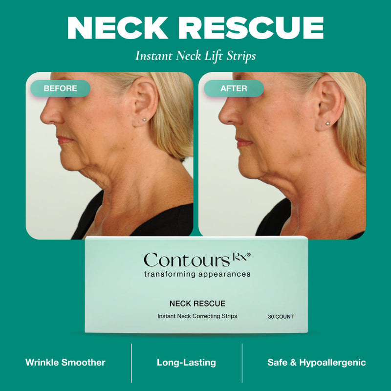 Contours Rx Neck Rescue Neck Firming Treatment Dark Cyan 1 Pack,2 Packs,3 Packs