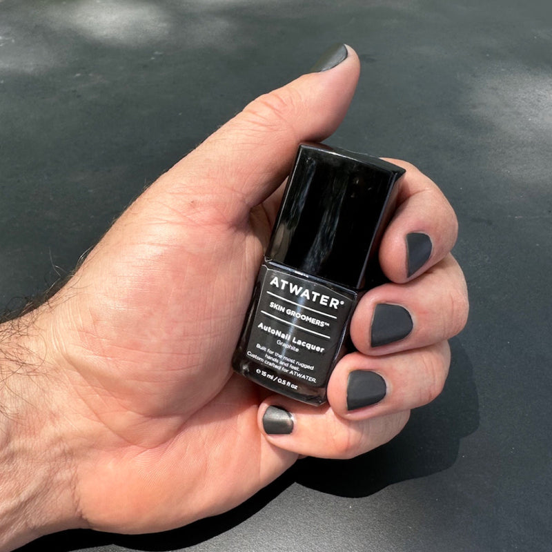 ATWATER Skin Groomers AutoNail Lacquer Graphite Nail Polish Dark Slate Gray