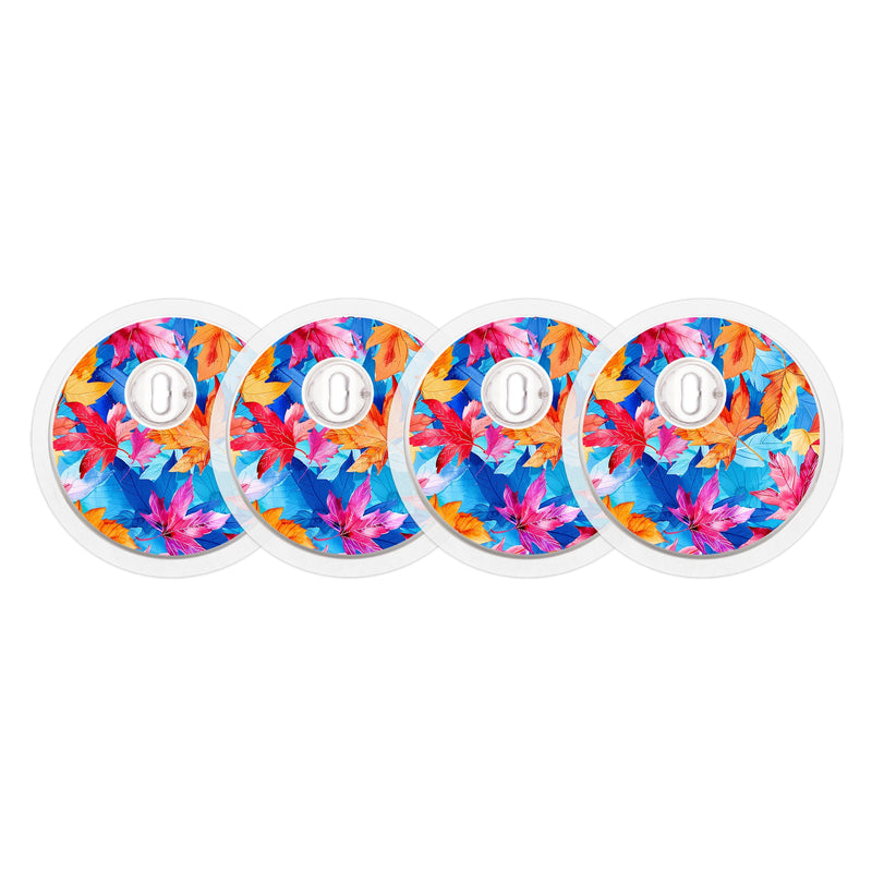Peelz Autumn Leaves Designed for the FreeStyle Libre 3 Plus & Lingo  Sensor Peelz/Stickers White Smoke 4-pack (Set of 4 Stickers)