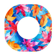 Peelz Autumn Leaves Dexcom G7 and Stelo Patch Tape - Pump Peelz Patch Medical Tape White Smoke 12-Pack (Set of 12 Patches),4-Pack (Set of 4 Patches)