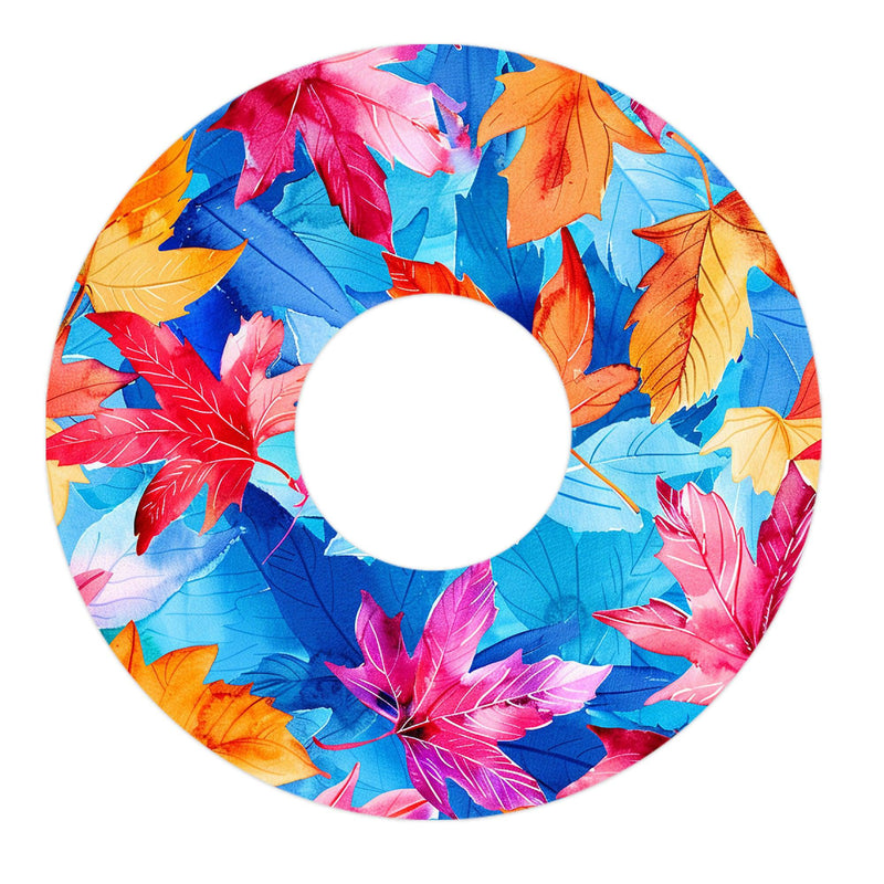 Peelz Autumn Leaves FreeStyle Libre 3 Plus & Lingo  Patch Tape - Pump Peelz Patch Medical Tape White Smoke 12-Pack (Set of 12 Patches),4-Pack (Set of 4 Patches)