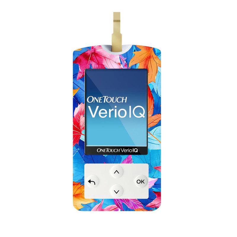 Peelz Autumn Leaves for OneTouch Verio IQ Glucometer Peelz/Stickers White Smoke