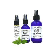 Rooted Earth Farm + Apothecary Awake Yoga Mat Spray Yoga Mat Sprays Dark Slate Gray 1 oz,2 oz,4 oz