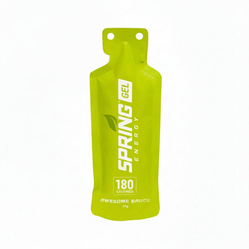 myspringenergy Cinnamon Apple Pie Gel (Vegan)  180 Kcal - Awesome Sauce Gel Yellow Green 1 qty