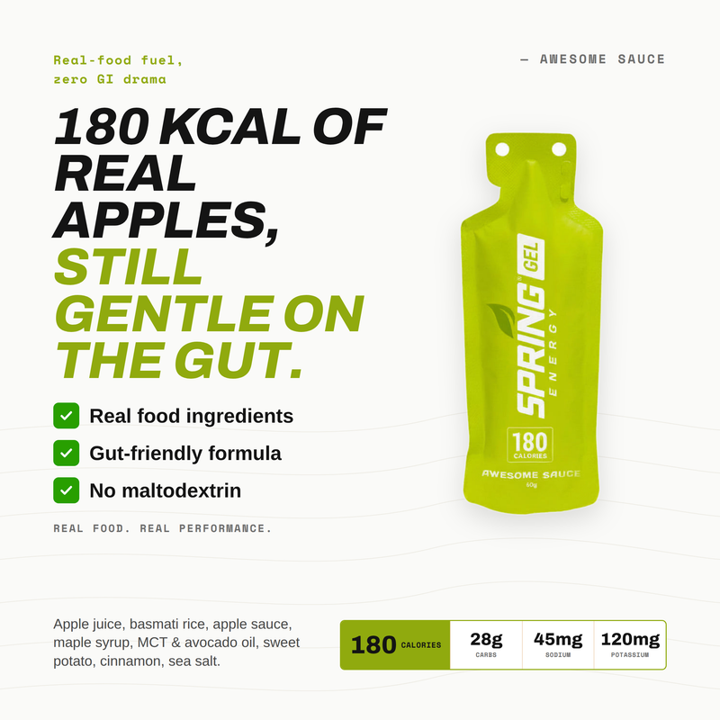 myspringenergy Cinnamon Apple Pie Gel (Vegan)  180 Kcal - Awesome Sauce Gel White Smoke 1 qty,10 pack,20 pack