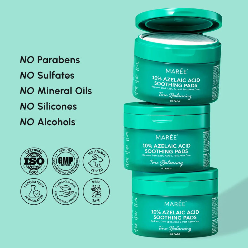 Maree Azelaic Acid Soothing Pads Powder Blue 1 item - Complete your routine,2 items - Good choice,3 items - Best price