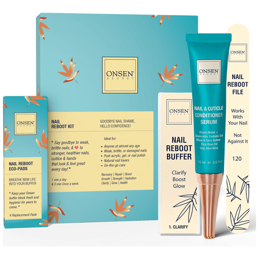 Onsen Secret Essential Nail Reboot Kit (Serum) Nail Kit Bisque Nail Reboot Kit