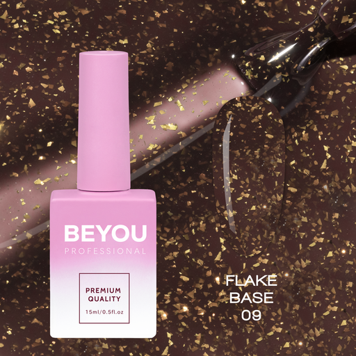 nbmsupply BEYOU Professional Flake BASE 09(Fall collection) 15ML Dark Slate Gray