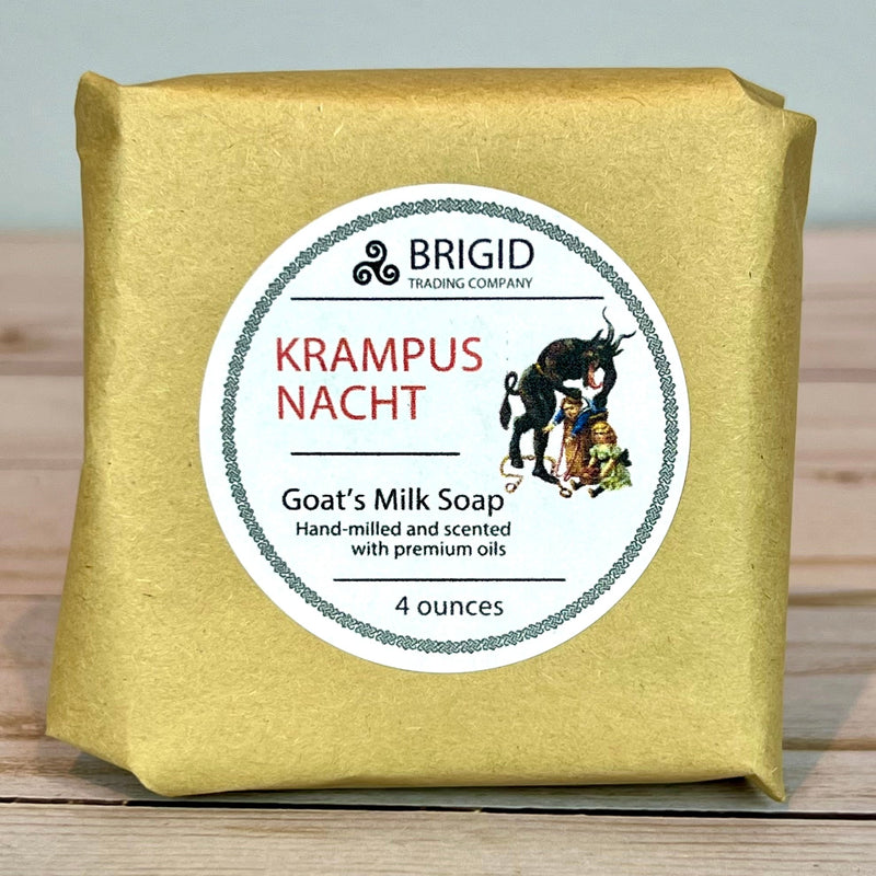 Brigid Trading Company Natural Goat Milk Soap Natural Soap Tan Krampusnacht - Red Wine, Citrus, Harvest Spices & Smoke (Goat Milk)