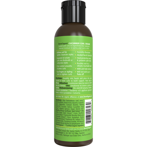 DermOrganic Official Shop Curl Cream Styler Styling Yellow Green 5.1 fl oz (150ml)