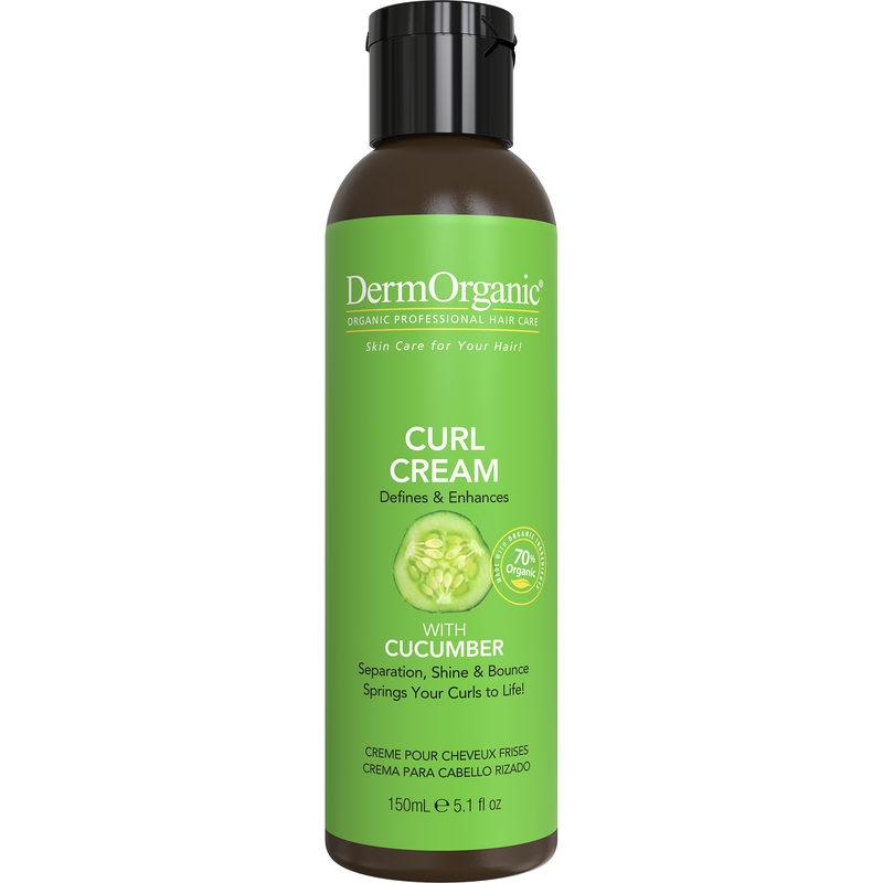 DermOrganic Official Shop Curl Cream Styler Styling Yellow Green 5.1 fl oz (150ml)