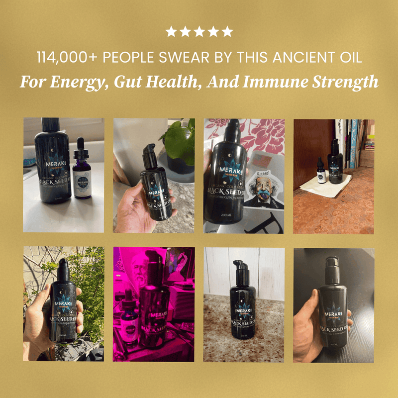 Meraki Medicinal High Potency Cold-Pressed Organic Black Seed Oil with 3% Thymoquinone Dark Khaki Buy 1,Buy 2,Buy 3