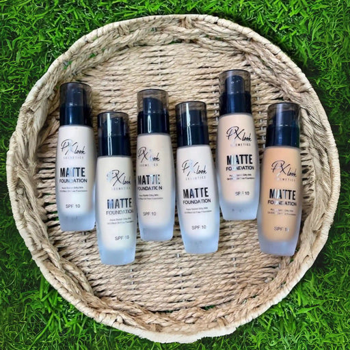 Prolux Cosmetics Matte Foundation for Oily Skin Matte Foundation Dark Gray 11 GOLDEN NEUTRAL,12 NUDE FAIR,13 HONEY,14 HONEY FAIR,15 GOLDEN DARK,16 SPICED ALMOND