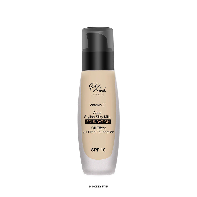Prolux Cosmetics Silky Milk Foundation Face Foundation White Smoke # 14 Honey Fair