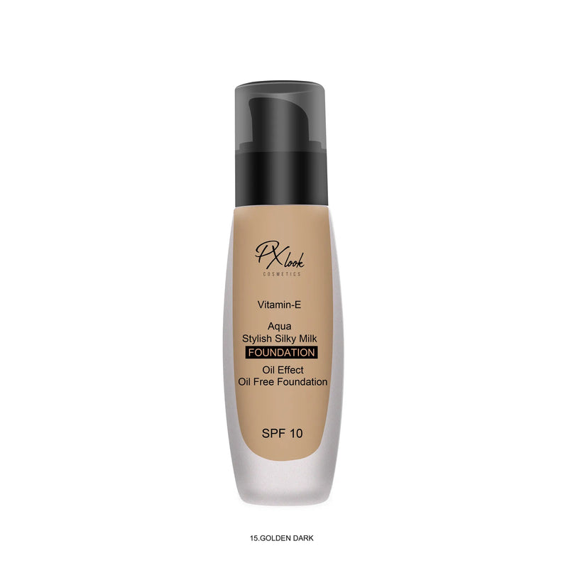 Prolux Cosmetics Silky Milk Foundation Face Foundation White Smoke #15 Golden Dark