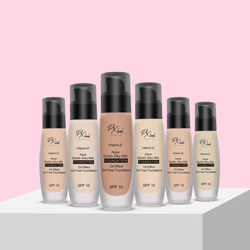 Prolux Cosmetics Silky Milk Foundation Face Foundation Misty Rose #1 Natural Beige,#2 Soft Ivory,#3 Creamy Beige,#4 Medium Beige,#5 Soft Beige,#6 Dark Beige,# 11 Golden Neutral,#12 Nude Fair,#13 Honey,# 14 Honey Fair,#15 Golden Dark,#16 Spiced Almond