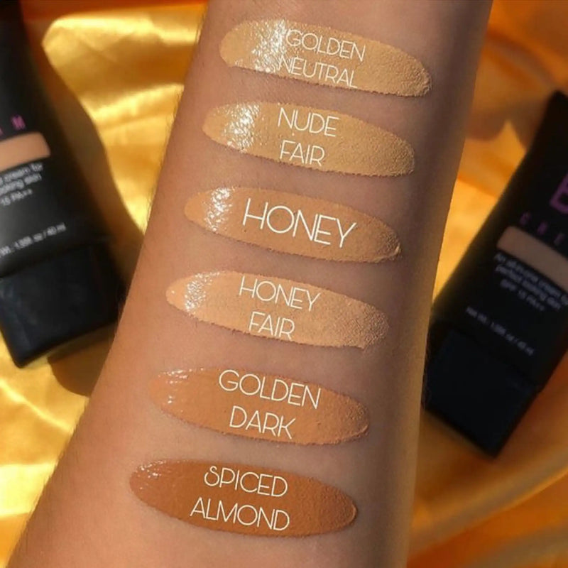 Prolux Cosmetics All-in-One BB Cream Face Foundation Dark Salmon 1 Natural Beige,2 Soft Ivory,3 Creamy Beige,4 Medium Beige,5 Soft Beige,6 Dark Beige,11 Golden Neutral,12 Nude Fair,13 Honey,14 Honey Fair,15 Golden Dark,16 Spiced Almond