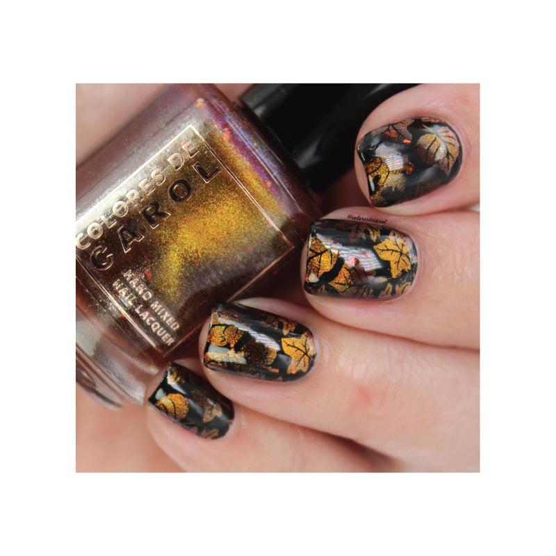 UberChic Beauty Lovely Leaves-01 Stamping Plate Rosy Brown