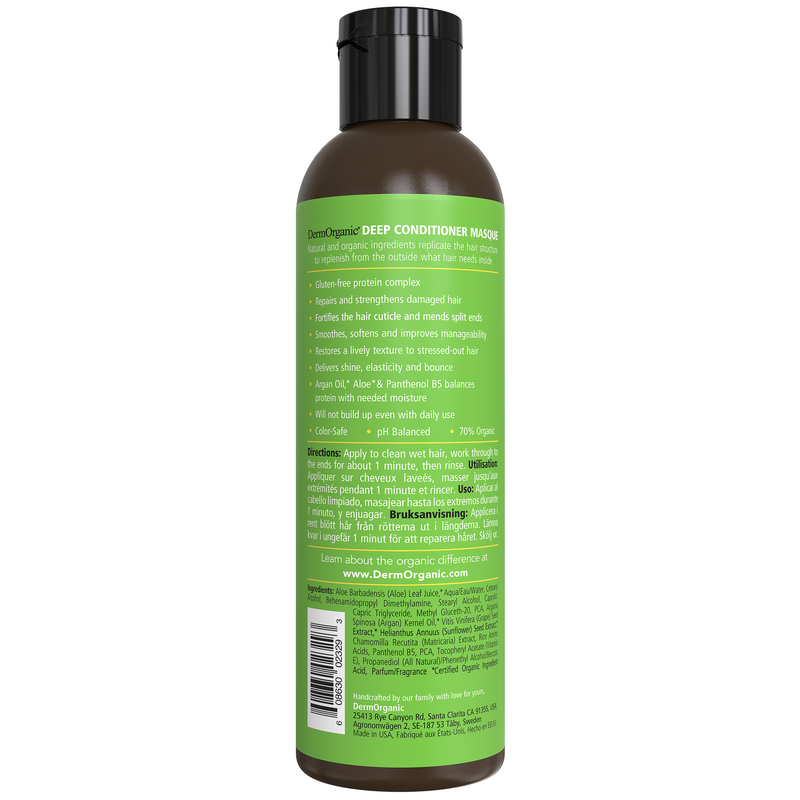 DermOrganic Official Shop Deep Conditioner Masque Conditioners Yellow Green 8 fl oz (236 ml),1 Liter (33.8 oz)