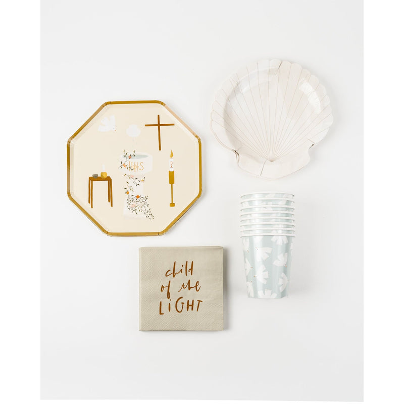 Be A Heart Scallop Shell Cocktail Plates party goods Lavender