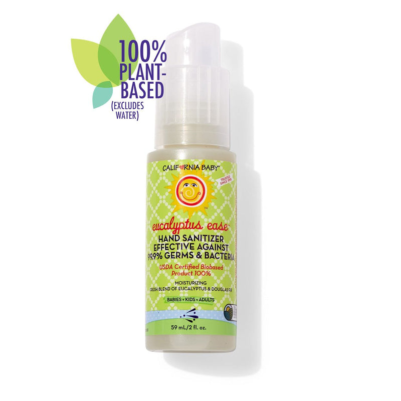 California Baby Hand Sanitizers Hand Sanitizer White Smoke 2oz/59mL Eucalyptus Ease