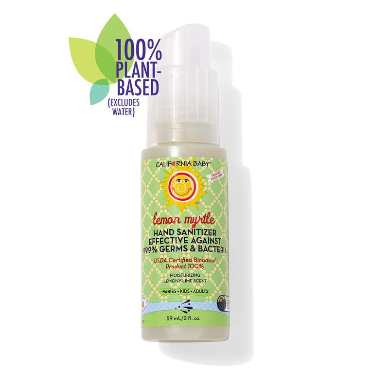 California Baby Hand Sanitizers Hand Sanitizer White Smoke 2oz/59mL Lemon Myrtle