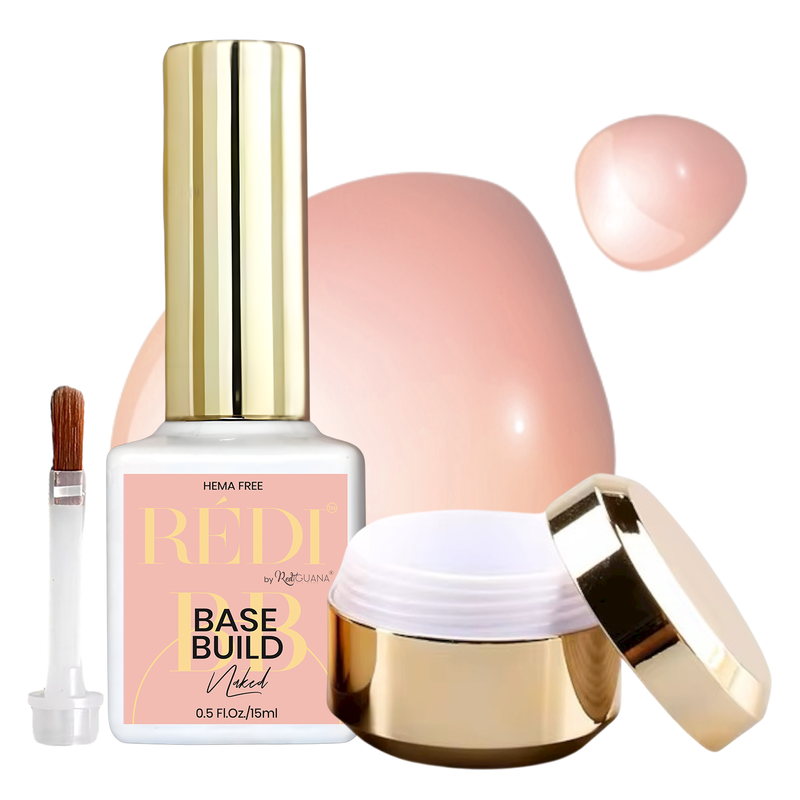 Red Iguana LLC "NAKED" BB Gel Kit - Natural Pink Base and Builds White Smoke