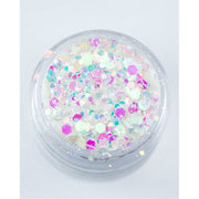Lunautics BDay Cake - Chunky Iridescent White Glitter Chunky Glitter Light Gray