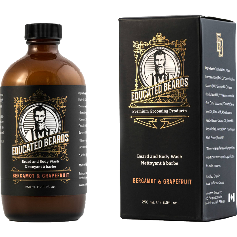 Educated Beards Educated Beards Bergamot & Grapefruit Beard & Body Wash 250ml Beard & Body Wash Dark Slate Gray