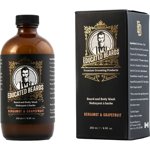 Educated Beards Educated Beards Bergamot & Grapefruit Beard & Body Wash 250ml Beard & Body Wash Dark Slate Gray