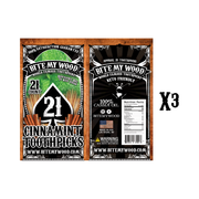 BiteMyWood BiteMyWood Flavored Birchwood Toothpicks in Plastic Reusable Bag 21 qty x 3 Packs Beauty & Personal Care - Nasal & Oral Care - Dental Floss & Picks Black Cinnamint 21 x 3