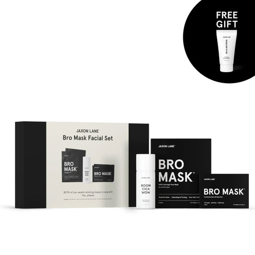 JAXON LANE Bro Mask Facial Set - Ready, Set, Glow Gift Box White Smoke