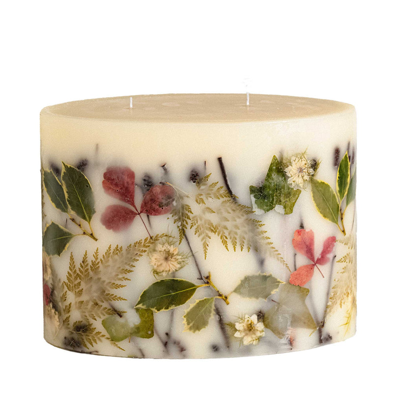 Rosy Rings Centerpiece Botanical Candle - Forest Oval Botanical Plate Tan