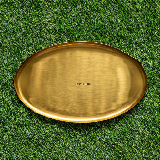 Rosy Rings Gold Centerpiece Botanical Candle Plate Candle Plate Dark Olive Green