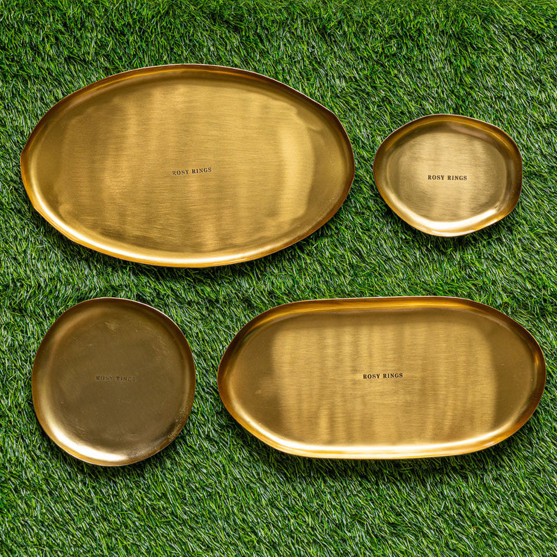Rosy Rings Petite Botanical Candle Plate Candle Plate Dark Olive Green