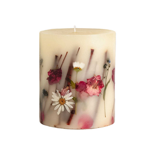 Rosy Rings Accent Botanical Candle - Apricot Rose Small Botanical Candle Tan