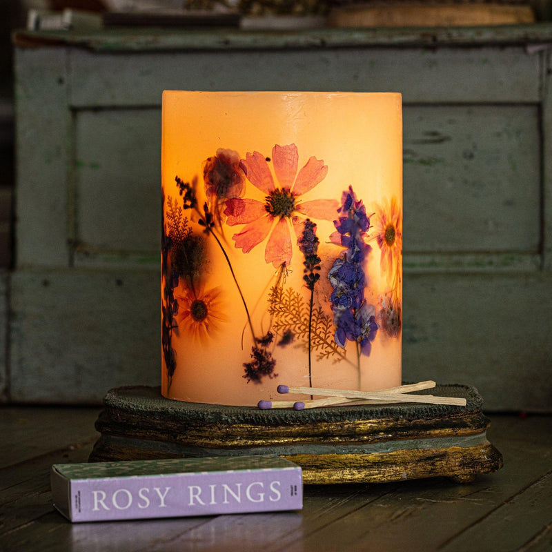 Rosy Rings Signature Botanical Candle - Roman Lavender Medium Botanical Candle Dark Slate Gray