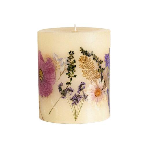 Rosy Rings Accent Botanical Candle - Roman Lavender Small Botanical Candle Wheat