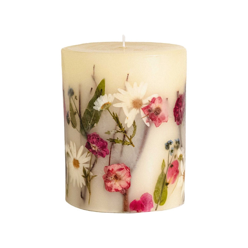 Rosy Rings Signature Botanical Candle - Apricot Rose Medium Botanical Candle Tan