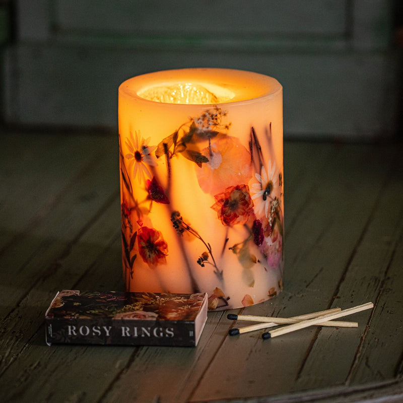 Rosy Rings Signature Botanical Candle - Apricot Rose Medium Botanical Candle Dark Slate Gray