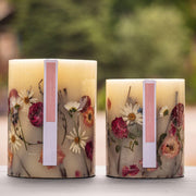 Rosy Rings Accent Botanical Candle - Apricot Rose Small Botanical Candle Dim Gray