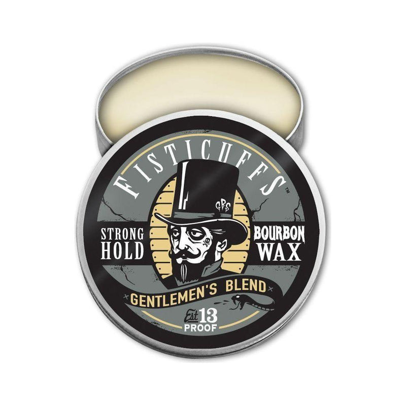 Grave Before Shave Fisticuffs™ Gentlemen's Blend Strong Hold Mustache Wax 1 OZ. Tin Mustache Wax Dark Slate Gray