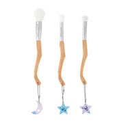 Profusion Cosmetics Casper the Friendly Ghost |  Friendly Blend 3 PC Eye & Face Brush Set Makeup Brushes Light Gray