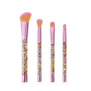 Profusion Cosmetics It's a Vibe | Feel the Beat 4-pc Face & Eye Brush Set Makeup Brushes Black
