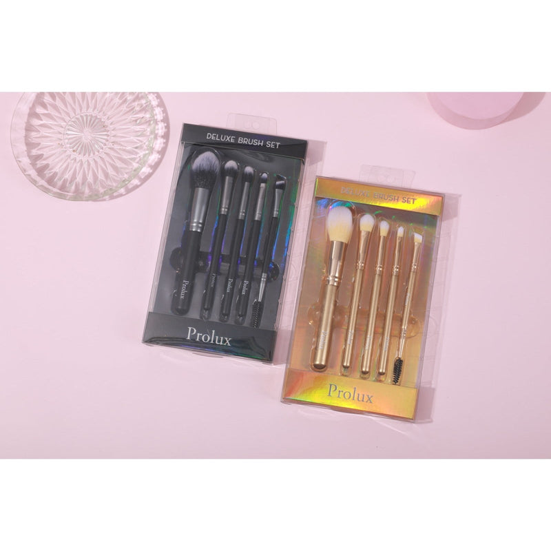 Prolux Cosmetics Deluxe Brush Set BRUSH SET Thistle Gold,Black