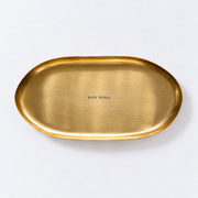 Rosy Rings Gold Statement Botanical Candle Plate Candle Plate Dark Khaki